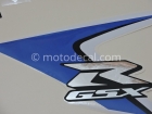 SUZUKI GSX-R 600 2008 WHITE SILVER DECAL KIT