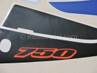 SUZUKI GSX-R 750 2001 BLUE WHITE DECAL KIT