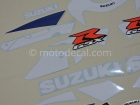 SUZUKI GSX-R 750 2001 BLUE WHITE DECAL KIT