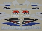 SUZUKI GSX-R 750 2003 BLUE WHITE DECAL KIT