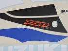 SUZUKI GSX-R 750 2003 BLUE WHITE DECAL KIT