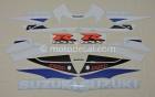 SUZUKI GSX-R 750 2003 BLUE WHITE DECAL KIT