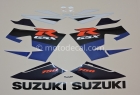 SUZUKI GSX-R 750 2004 BLUE WHITE DECAL KIT