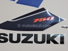 SUZUKI GSX-R 750 2004 BLUE WHITE DECAL KIT