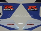 SUZUKI GSX-R 750 2005 BLUE WHITE DECAL KIT