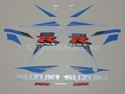 SUZUKI GSX-R 750 2006 BLUE WHITE DECAL KIT