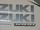 SUZUKI GSX-R 1000 2008 WHITE DECAL KIT
