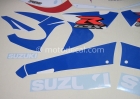 SUZUKI GSX-R 750 2000 BLUE WHITE DECAL KIT
