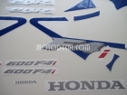HONDA CBR 600 F4i 2006 BLUE DECAL KIT