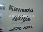 KAWASAKI ZX-10R 2006-2007 BLACK DECAL KIT