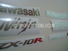 KAWASAKI ZX-10R 2006-2007 BLACK DECAL KIT