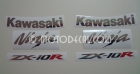 KAWASAKI ZX-10R 2006-2007 BLACK DECAL KIT