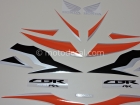 HONDA CBR 600RR 2010 ORANGE BLACK DECAL KIT
