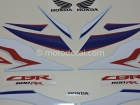 HONDA CBR 600RR 2010 WHITE RED BLUE DECAL KIT