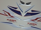 HONDA CBR 600RR 2010 WHITE RED BLUE DECAL KIT