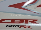 HONDA CBR 600RR 2010 WHITE RED BLUE DECAL KIT
