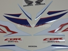 HONDA CBR 600RR 2010 WHITE RED BLUE DECAL KIT
