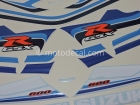 SUZUKI GSX-R 600 2005 BLUE WHITE 20th ANNIVERSARY DECAL KIT