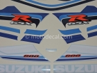 SUZUKI GSX-R 600 2005 BLUE WHITE 20th ANNIVERSARY DECAL KIT