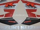 SUZUKI GSX-R 750 2004 BLACK GREY DECAL KIT