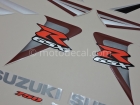 SUZUKI GSX-R 750 2006 RED BLACK DECAL KIT