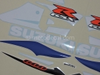 SUZUKI GSX-R 600 2002 BLUE WHITE DECAL KIT