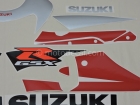 SUZUKI GSX-R 750 2002 RED SILVER DECAL KIT