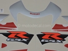 SUZUKI GSX-R 750 2002 RED SILVER DECAL KIT